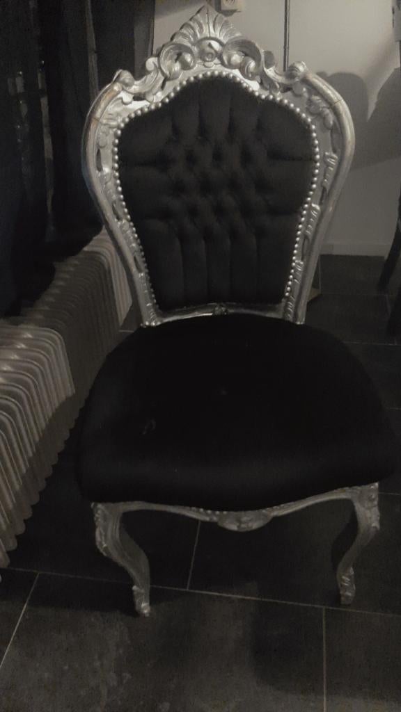 Barok stoelen, salontafel, Ophalen, Gebruikt, Barok, Zwart