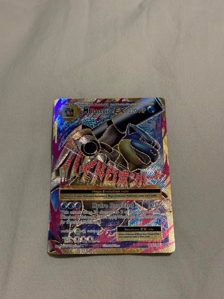 Pokémon Kaart - M Blastoise EX, Ophalen of Verzenden, Gebruikt, Losse kaart, Foil