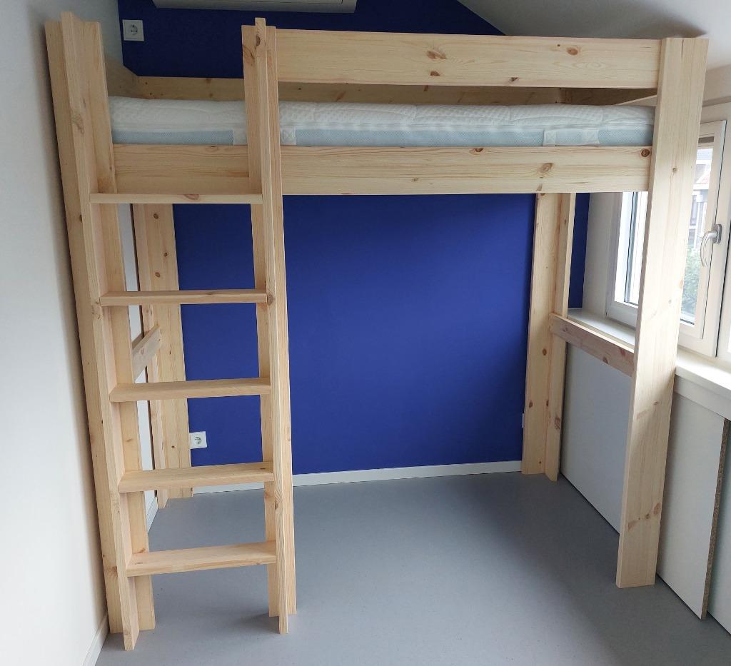 NIEUW Hoogslapers en stapelbedden INCL matras én MONTAGE, Hoogslaper, Eenpersoons, 160 tot 180 cm, Nieuw