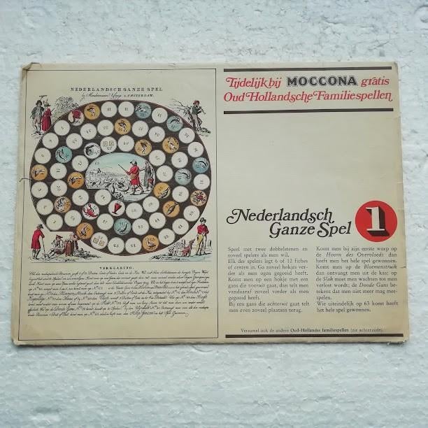 Nederlandsch Ganze Spel nr.1 uitgave moccona jaren '70, Verzamelen, Ophalen of Verzenden, Gebruikt, Overige typen