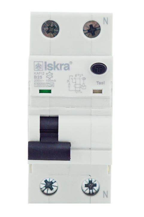 Iskra aardlekautomaat 1F+N 25A 100mA B Type, Stegne 21, Iskra, Nieuw, Ophalen of Verzenden