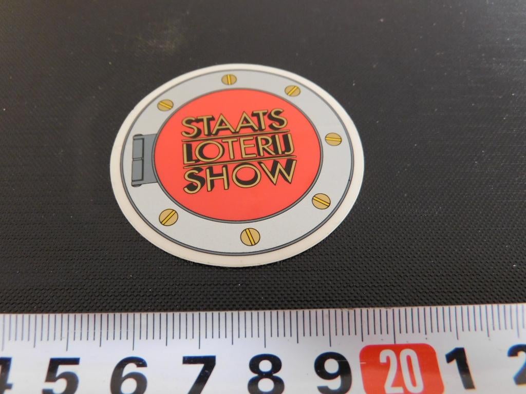 sticker staatsloterij show, Verzamelen, Ophalen, Zo goed als nieuw