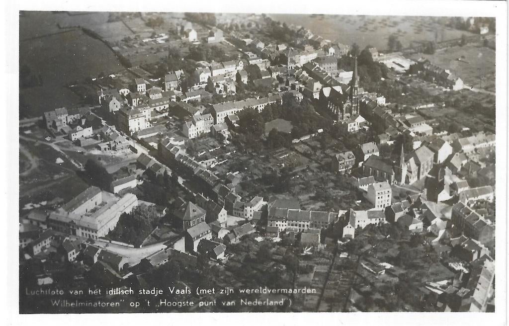 AK Vaals - Panorama in Vogelvlucht, Ophalen of Verzenden, 1940 tot 1960, Ongelopen, Limburg