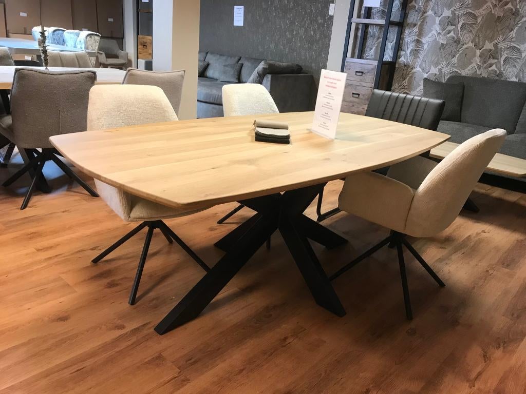 Koopzondag – Massieve Eiken tafels op maat | Diverse vormen, Huis en Inrichting, Tafels | Eettafels, Nieuw, 50 tot 100 cm, 200 cm of meer