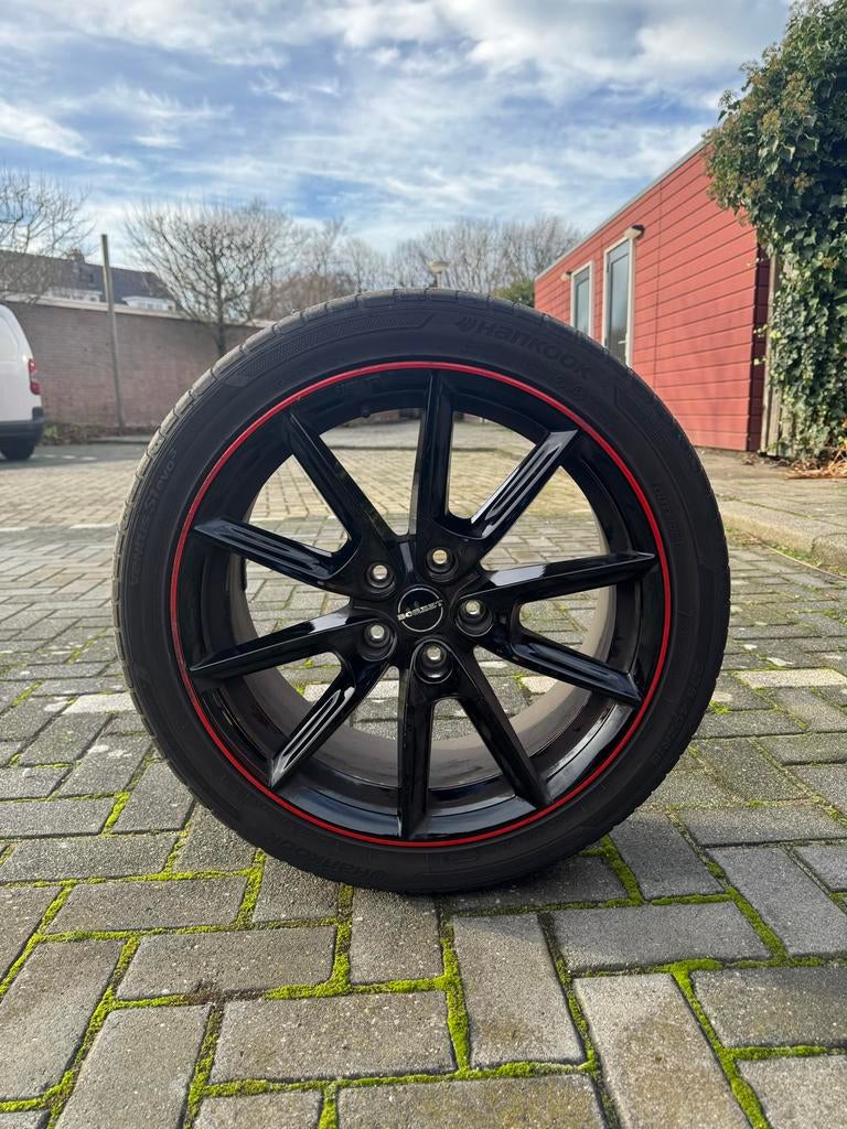 Borbet Velgen met Zomerbanden - 18 inch, Auto-onderdelen, Banden en Velgen, Ophalen, 18 inch, Gebruikt, Banden en Velgen