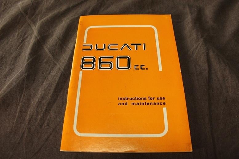 Ducati 860cc 1975 motorcycle instruction maintenance manual, Ophalen of Verzenden, Ducati