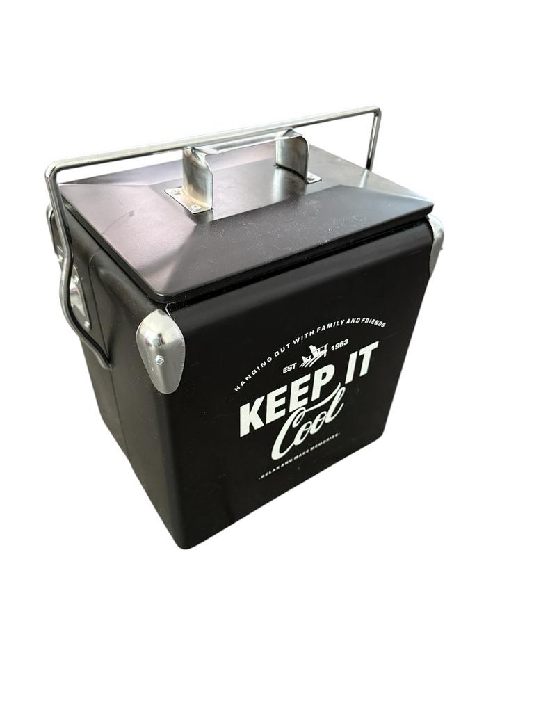 Koelbox Retro Metalen Koelbox, Ophalen of Verzenden, Gebruikt, Koelbox, Koelelement
