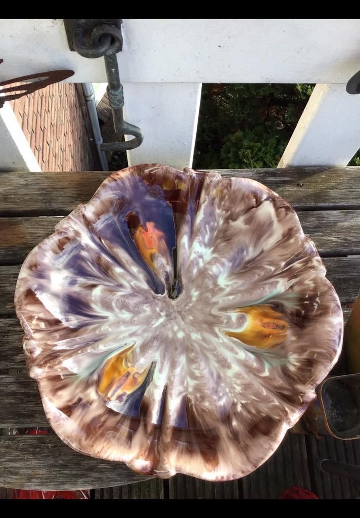 Oude aardewerk schaal, Jasba West Germany lava schaal 27 cm, Ophalen of Verzenden