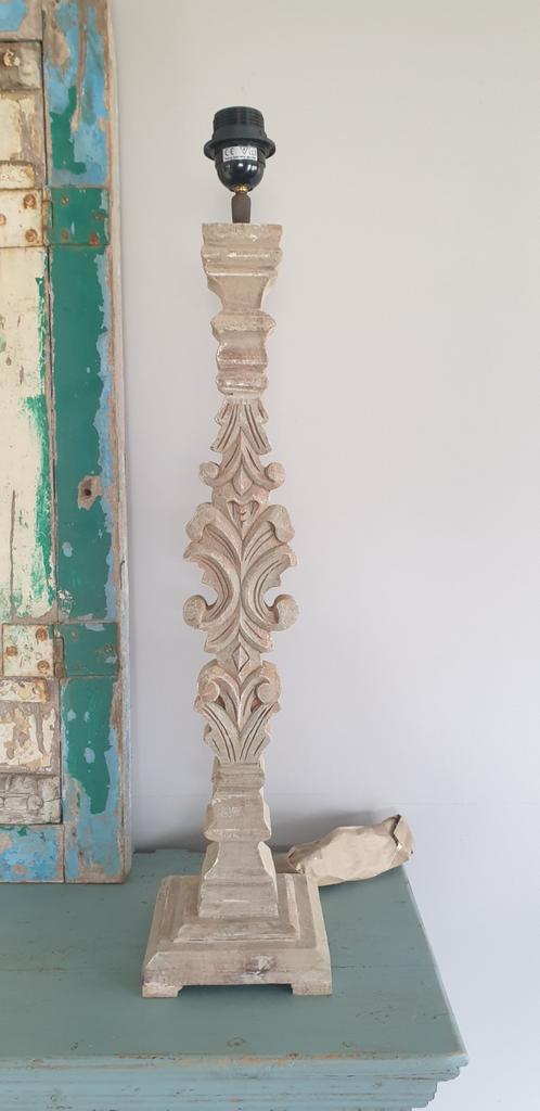 Aura peeperkorn lamp, h 68 cm, nieuw, houtsnijwerk, Ophalen of Verzenden, Nieuw
