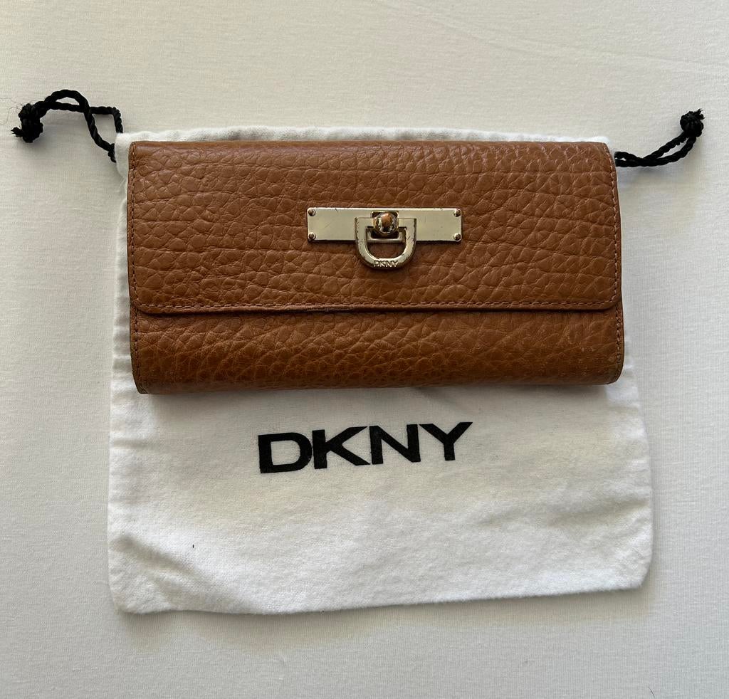 Donna Karan portemonnee, Overige merken, Gebruikt, Bruin, Ophalen of Verzenden