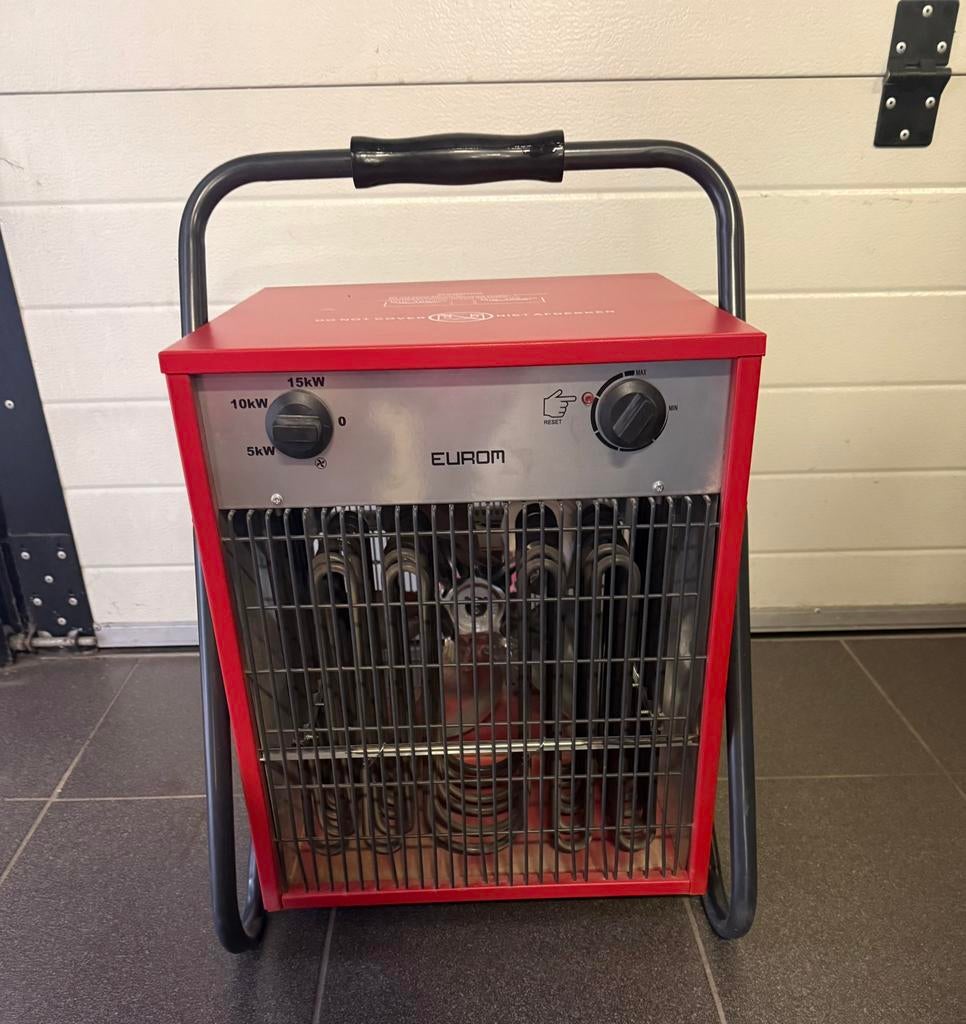 Industriële Space Heater – EUROM – 15kW – Zo goed als nieuw, Doe-het-zelf en Verbouw, Verwarming en Radiatoren, 30 tot 80 cm, Kachel