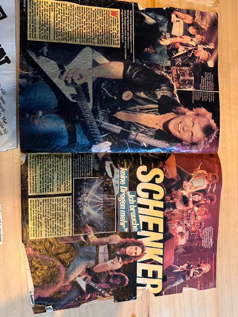 Michael Schenker Group snips vintage 80’s, Ophalen of Verzenden, Zo goed als nieuw, Foto of Kaart