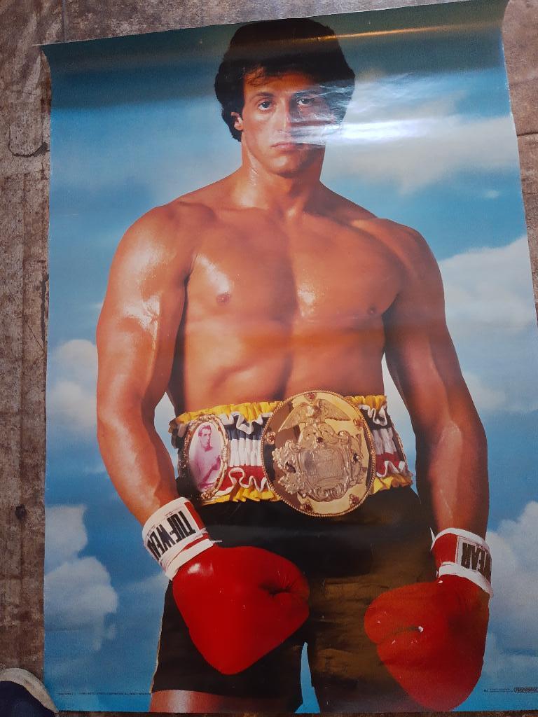 Vintage Poster : Rocky - Sylvester Stallone (1983), Ophalen of Verzenden, Gebruikt, Film, Poster