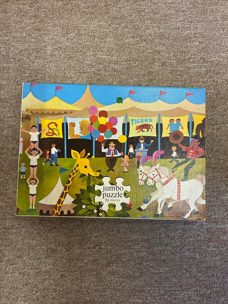 Vintage Jumbo Circus Puzzel - Holland, Gebruikt, Van hout, 4 tot 6 jaar, Meer dan 50 stukjes