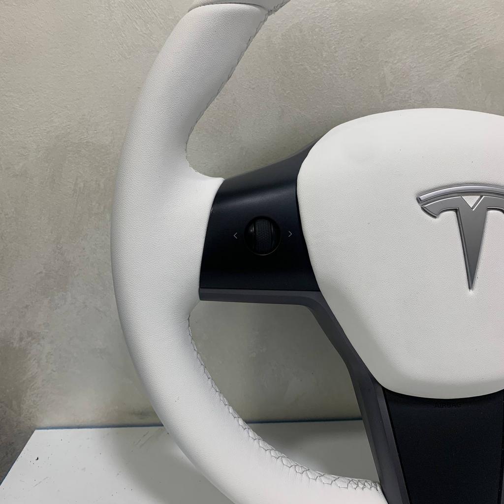 Stuurwiel Stuur Tesla model 3 WIT LEER NIEUW, Nieuw, Ophalen of Verzenden