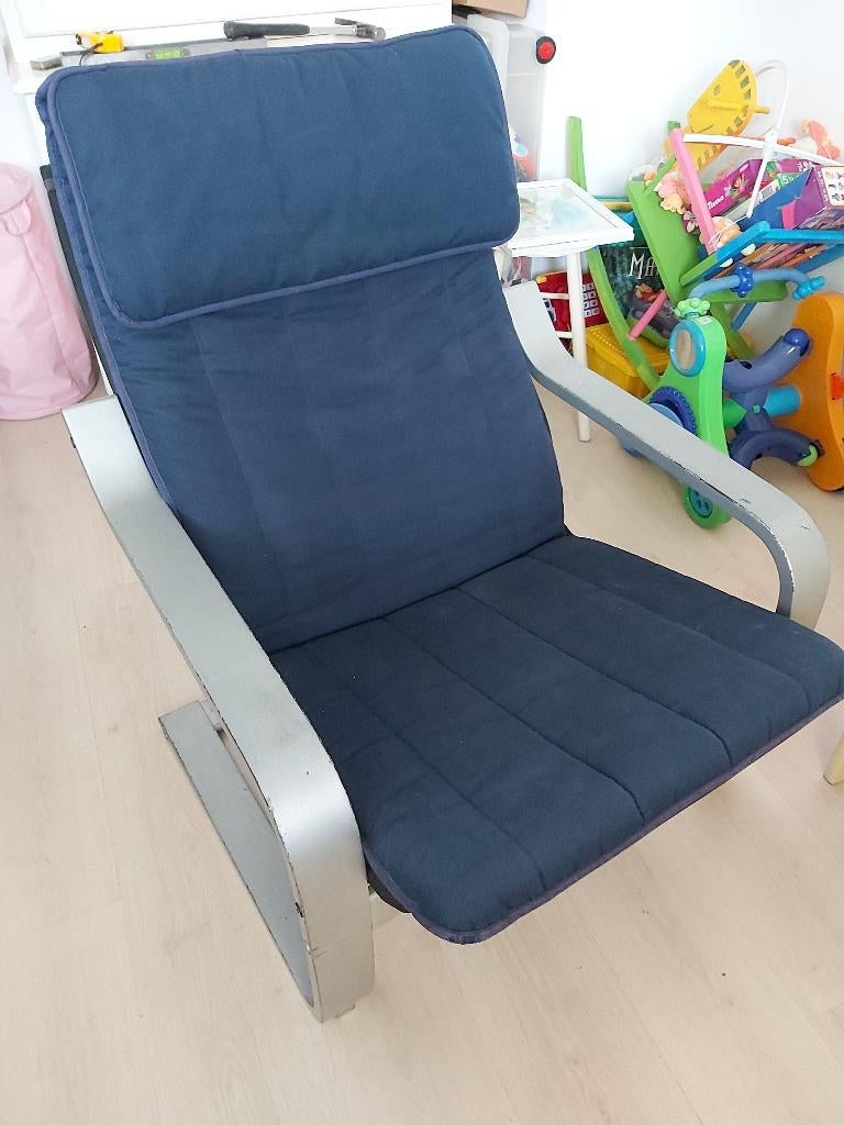 Ikea stoel, Ophalen, Gebruikt, Blauw, Stof