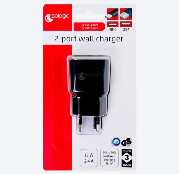 Partij 2-poort telefoon opladers USB-C + USB-A 17 st. € 34,-, Ophalen of Verzenden, Nieuw, Overige merken