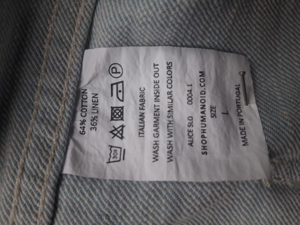 Humanoid Lichtblauw Jeansvestje Maat L, Humanoid, Maat 42/44 (L), Jasje, Gedragen