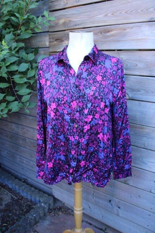 Blouse zwart/ roze/ blauw Fabienne Chapot mt 40 Vaste prijs, Maat 38/40 (M), Zwart, Ophalen of Verzenden, Zo goed als nieuw