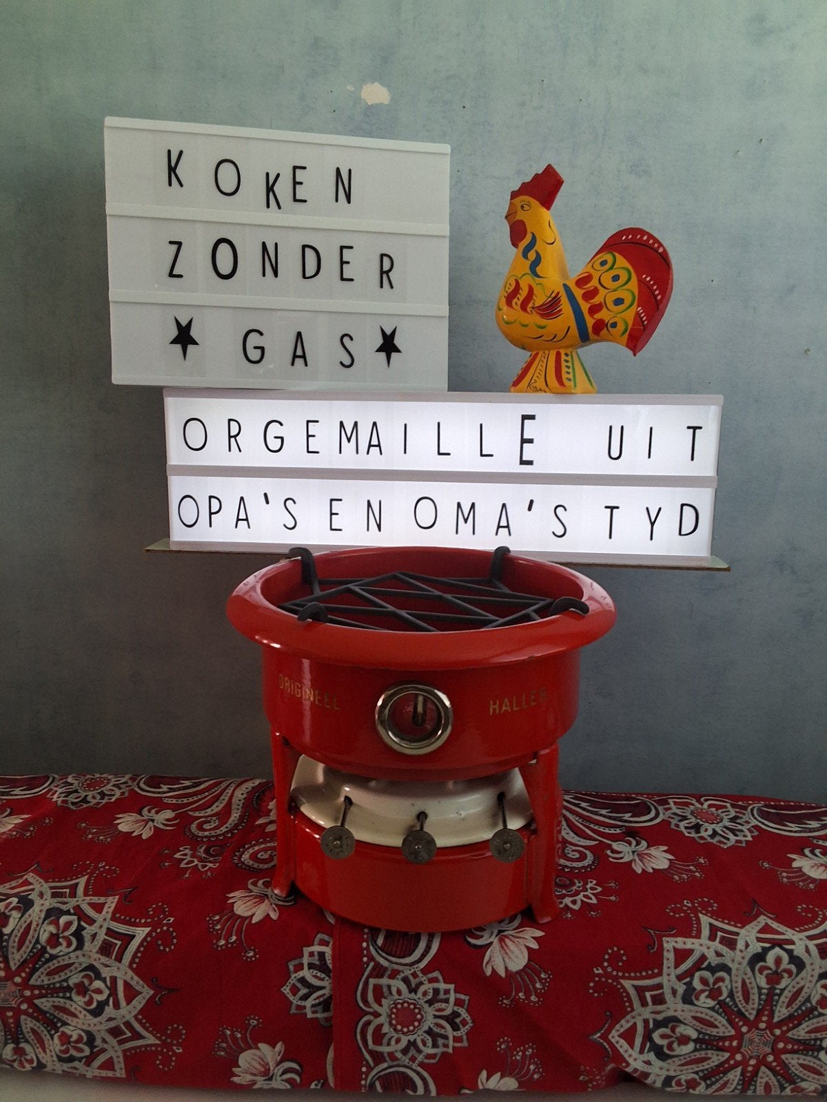😯Mooie /prima/complete 😳zie 5 foto's 3 P. HALLER👍, Antiek en Kunst, Antiek | Emaille, Ophalen of Verzenden