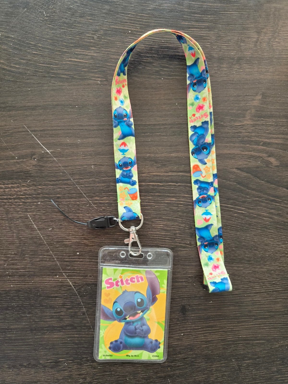 Disney Stitch Lanyard met Kaarthouder - Zo goed als nieuw, Verzamelen, Disney, Ophalen of Verzenden, Overige figuren, Zo goed als nieuw