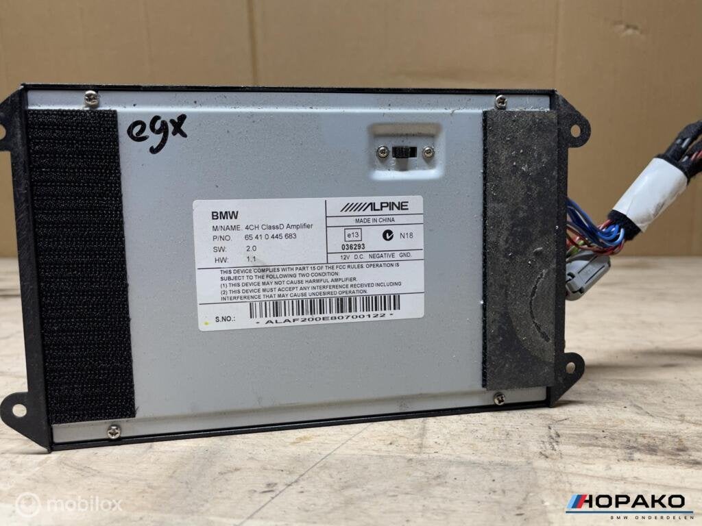 Versterker BMW  1/3 serie e9x e8x Alpine | 923359201, Gebruikt, Einsteinlaan 5 rijswijk, Bmw, Ophalen of Verzenden