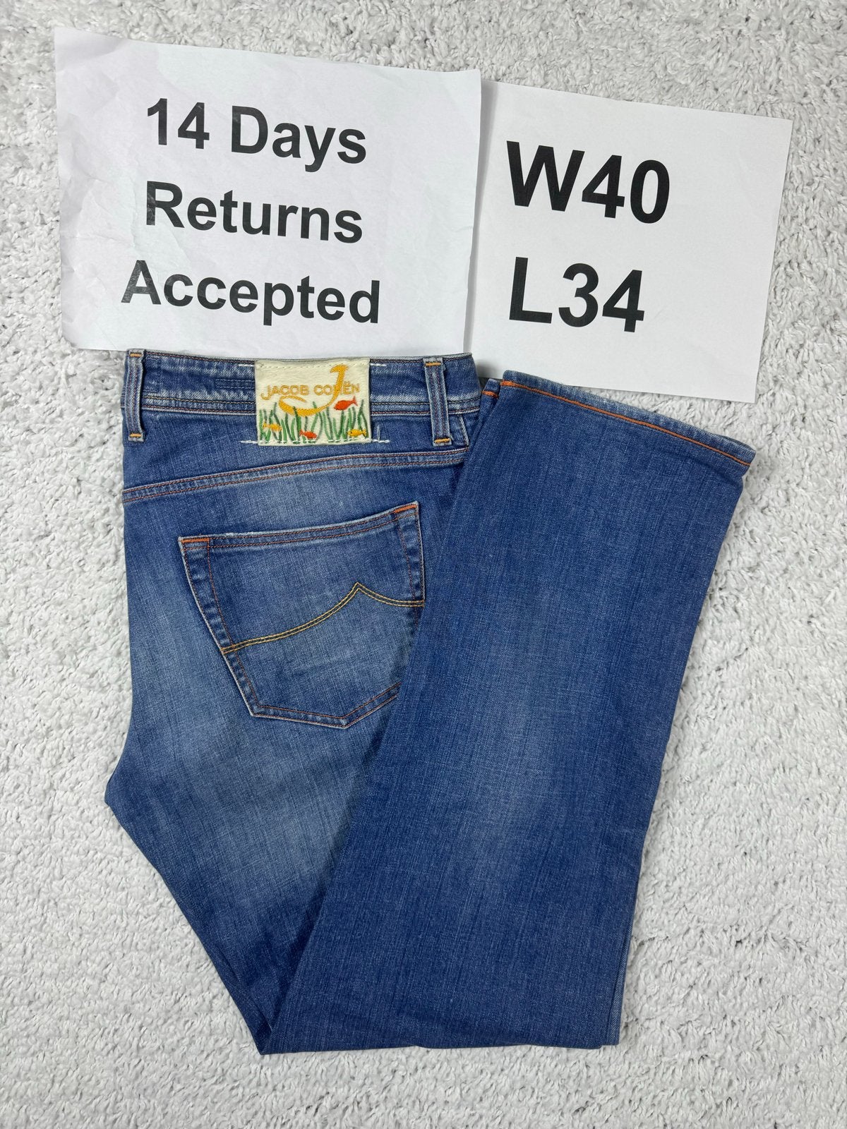 Jacob Cohën 620 Eduard Comfort Jeans Blauw W40 L34 3754, Blauw, Ophalen of Verzenden, Zo goed als nieuw, H