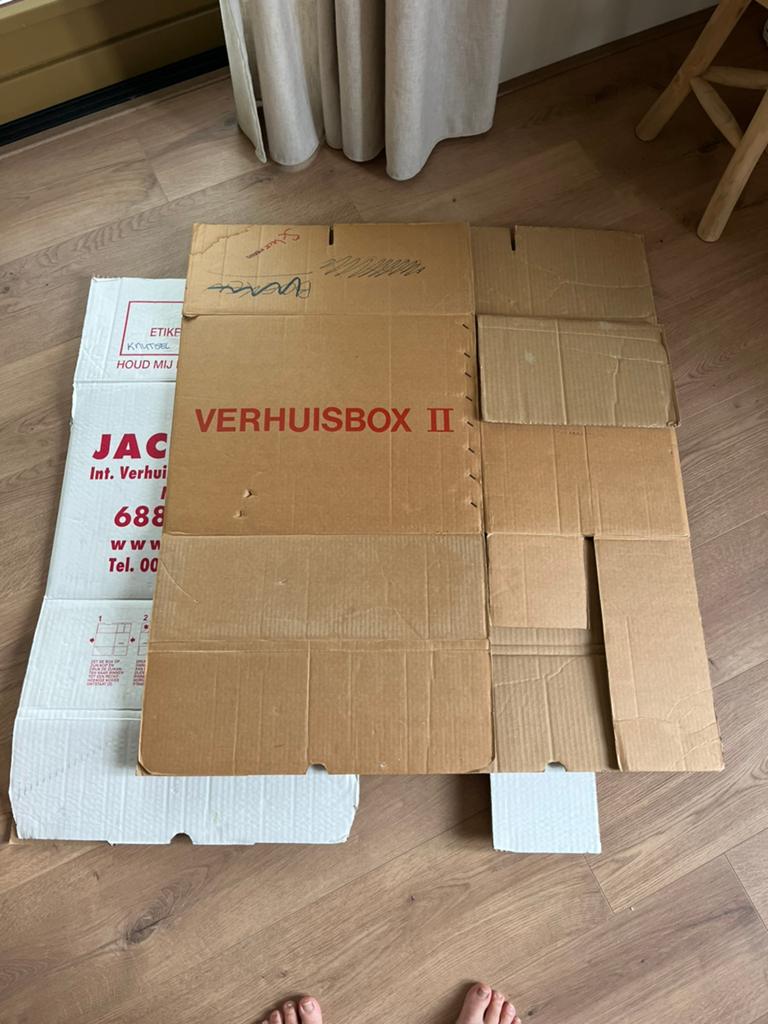 2 Verhuisdozen, Ophalen, Opvouwbaar, Minder dan 50 cm, Minder dan 40 cm