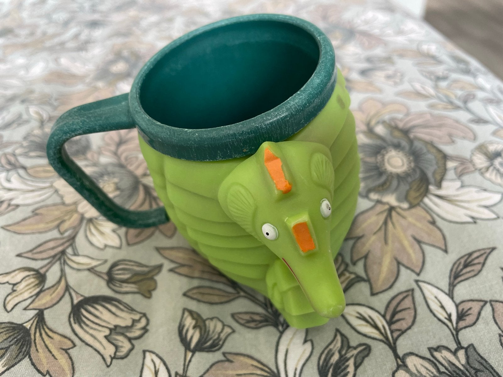 Vintage Groene Draak Beker - Kinderbeker, Groen, Vintage, Gebruikt, Kunststof