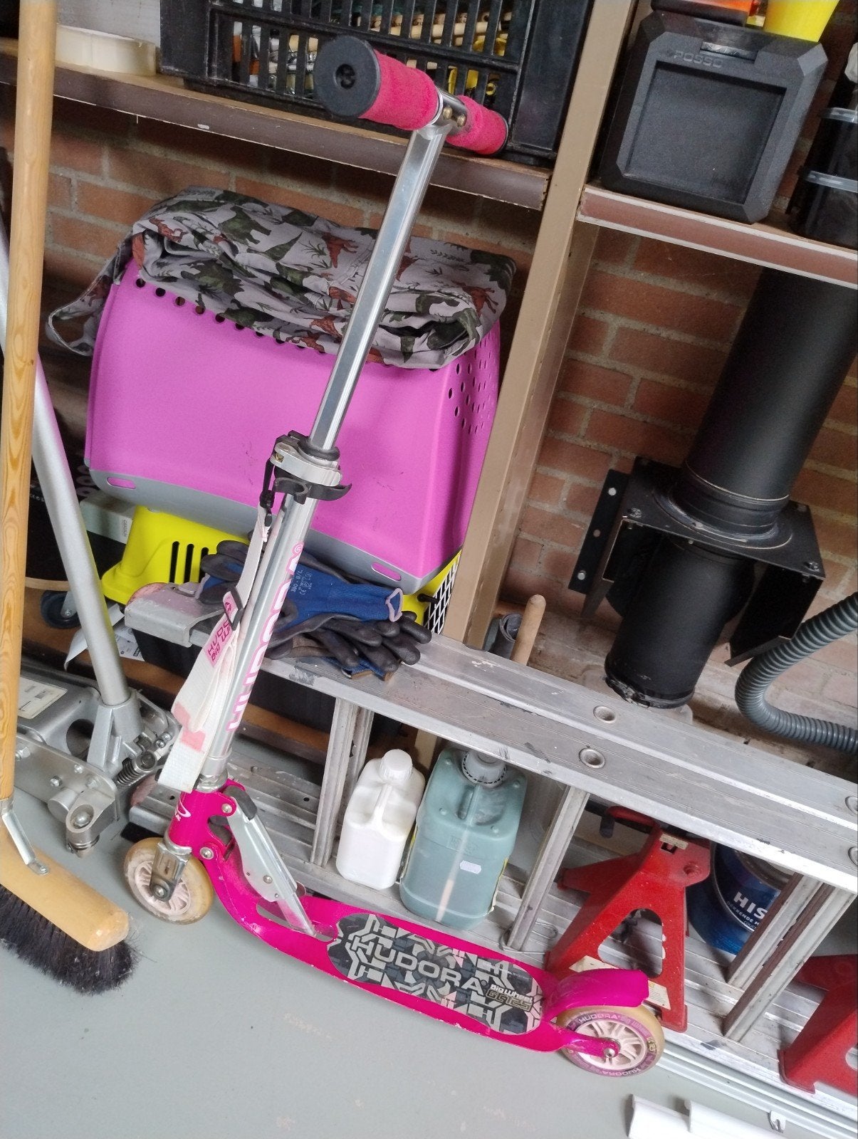 Hudora Big Wheel GC125 Roze Step, Ophalen of Verzenden, Gebruikt, Gewone step, Hudora