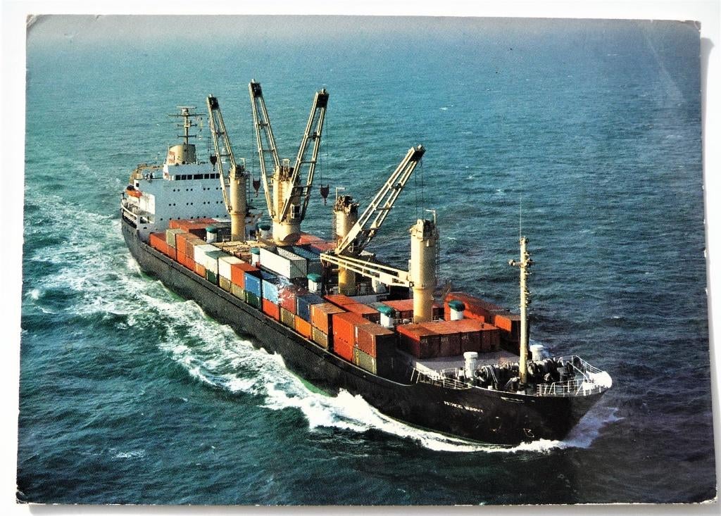 schip stukgoed n containers, Sea sky martin EN 3 VAN REDERIJ, Verzenden, Zo goed als nieuw, Motorboot, Kaart, Foto of Prent