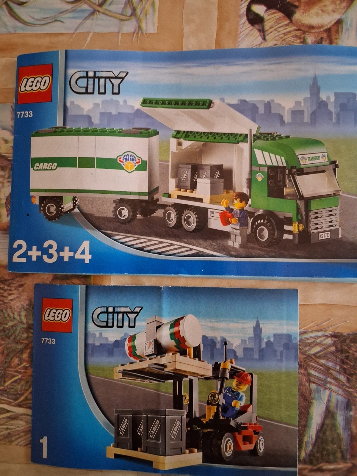 Lego City 7733 Vrachtwagen en heftruck - 100% compleet, Ophalen of Verzenden