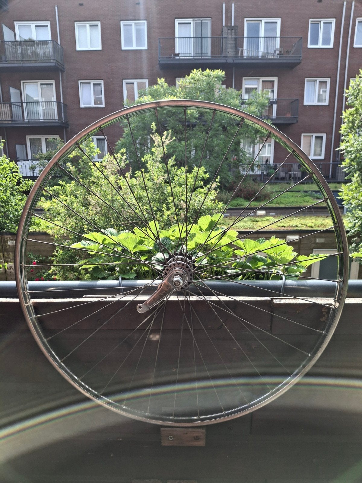 Achterwiel met terugtraprem 28 x 1 1/2, Fietsen en Brommers, Fietsonderdelen, Ophalen, Stadsfiets