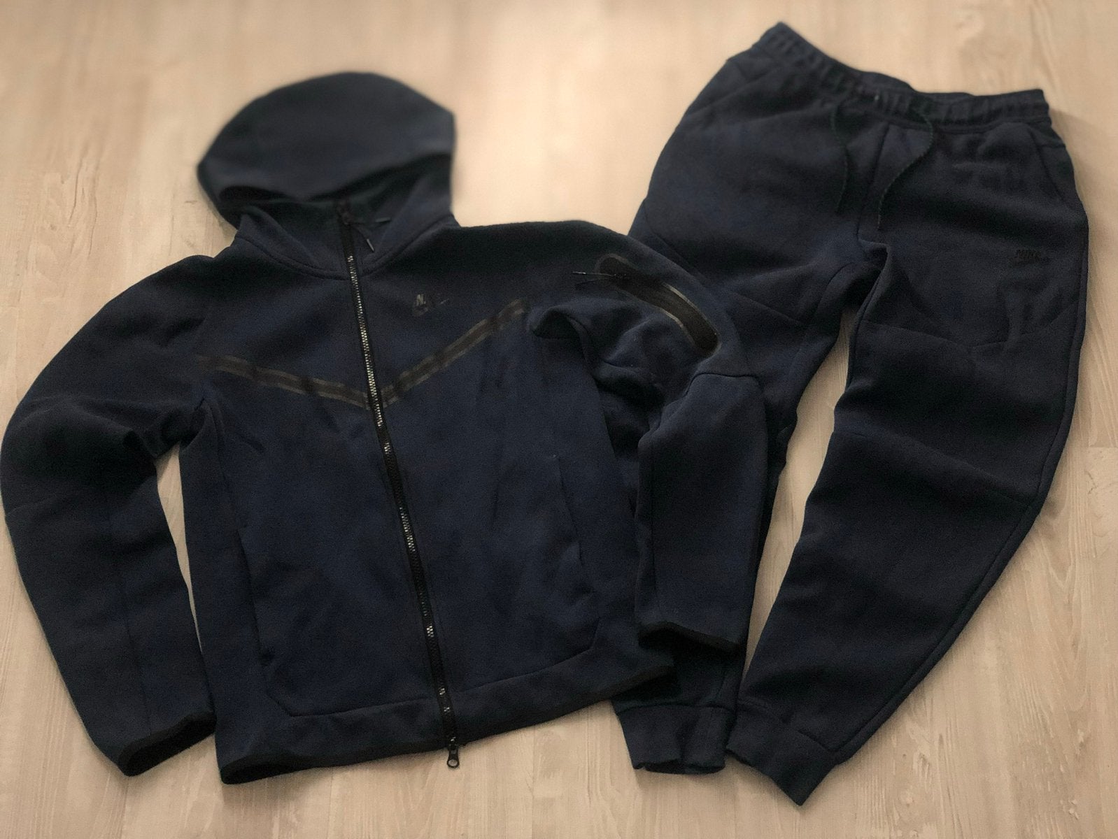 Nike tech fleece trainingspak, Kleding | Heren, Sportkleding, Blauw, Ophalen of Verzenden, Zo goed als nieuw, Algemeen