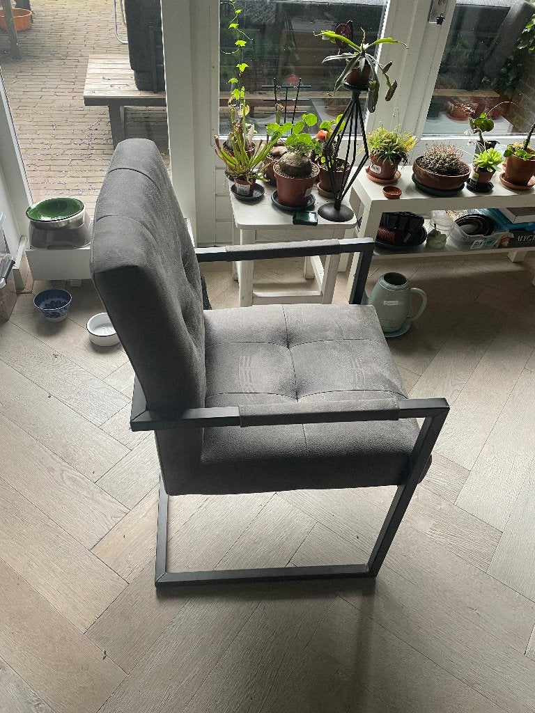 Eetkamerstoel, Huis en Inrichting, Stoelen, Ophalen, Zo goed als nieuw, Grijs, Eén