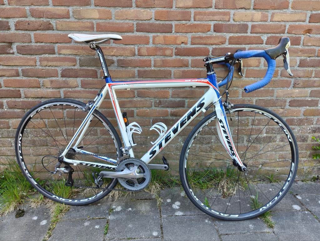 Stevens Stelvio racefiets - Wit/Blauw/Rood - Shimano 105, 28 inch, Gebruikt, Aluminium, Meer dan 20 versnellingen
