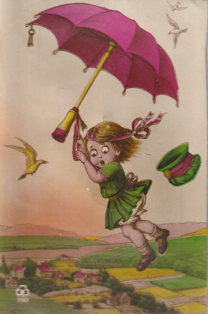 ZELDZAAM PIEPKAART MEISJE UIT 1927 ZEER MOOIE KAART KO307, Ophalen of Verzenden, 1920 tot 1940, Gelopen, Overige thema's