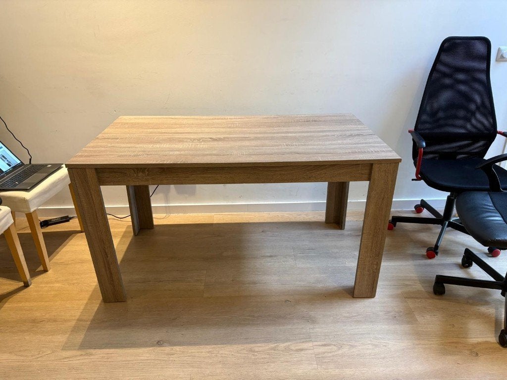 Eettafel eiken look, 140x80 cm, Huis en Inrichting, Ophalen, Overige materialen, Gebruikt, 100 tot 150 cm