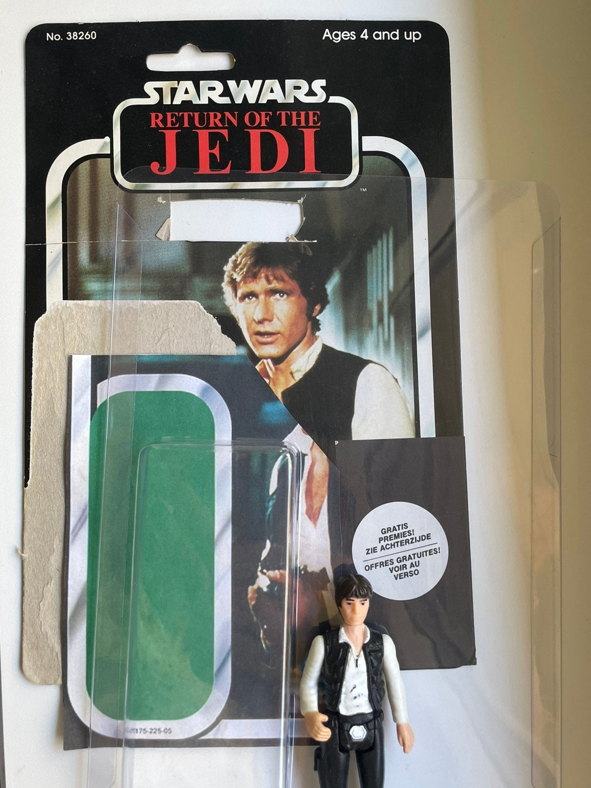 Vintage Star Wars Cardback Clipper Figuur blisterholder, Ophalen of Verzenden, Gebruikt, Actiefiguurtje