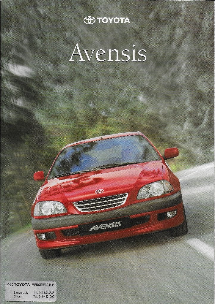 Toyota Avensis folder uit mei 2000 met prijslijst, Ophalen of Verzenden, Zo goed als nieuw