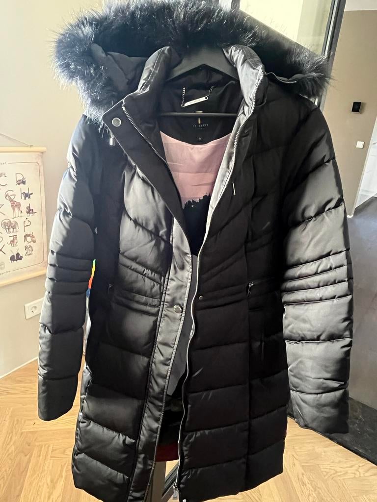 Ted Baker Winterjas Zwart - Maat 3 (M), Kleding | Dames, Jassen | Winter, Ophalen of Verzenden, Zo goed als nieuw, Maat 38/40 (M)