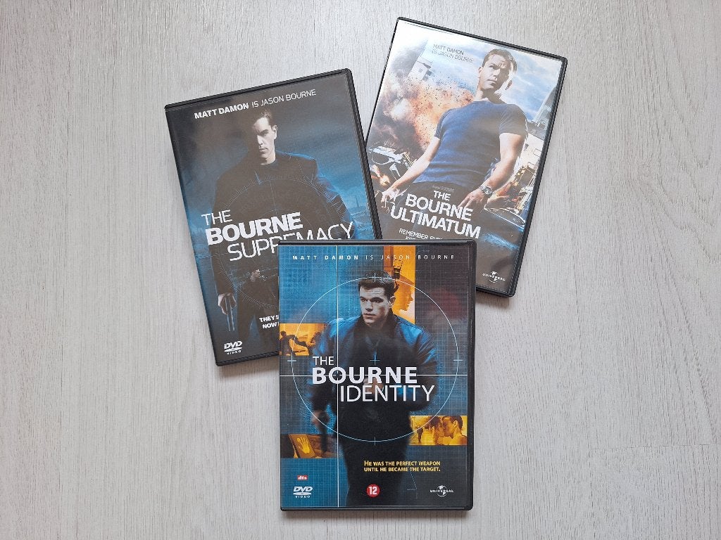 Set van 3 Jason Bourne dvd's, Actie, Ophalen of Verzenden, Zo goed als nieuw, Vanaf 12 jaar