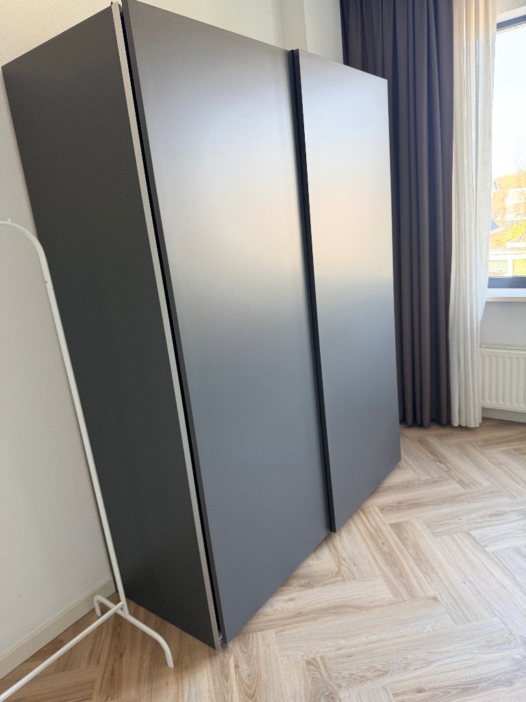 kledingkast met schuifdeuren, Ophalen, Met deur(en), 100 tot 150 cm, 200 cm of meer