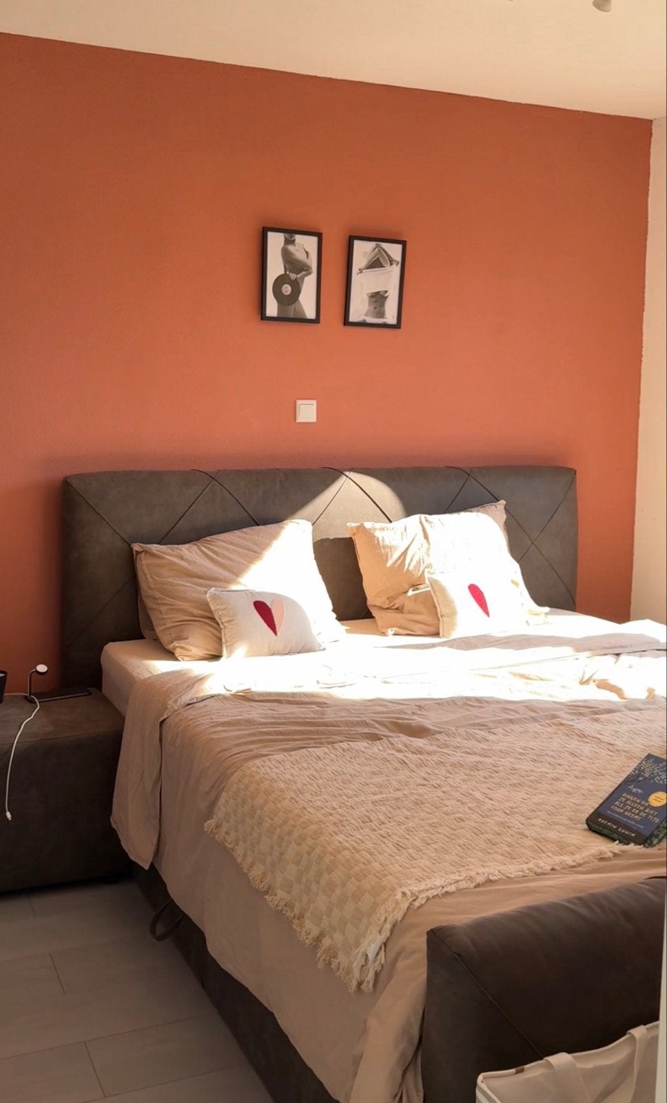 Leen Bakker Boxspring 180x200 Antraciet met Opbergruimte, Huis en Inrichting, Slaapkamer | Bedden, Ophalen, Tweepersoons, Zo goed als nieuw