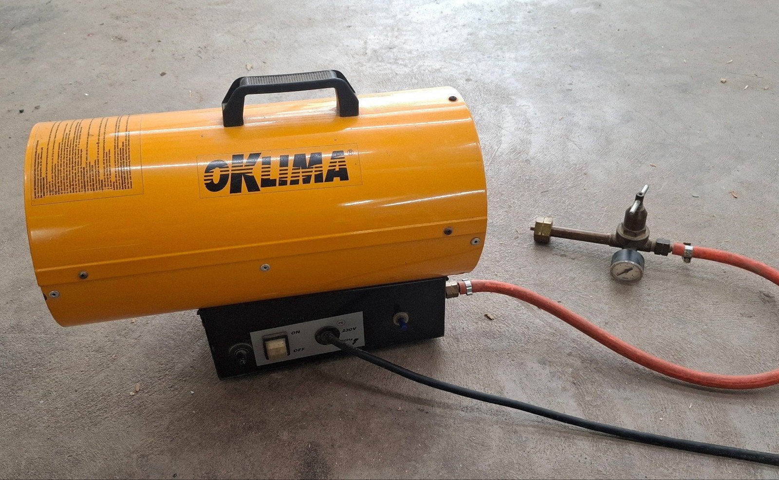 OKLIMA gasheater incl. drukregelaar., Ophalen, Minder dan 60 cm
