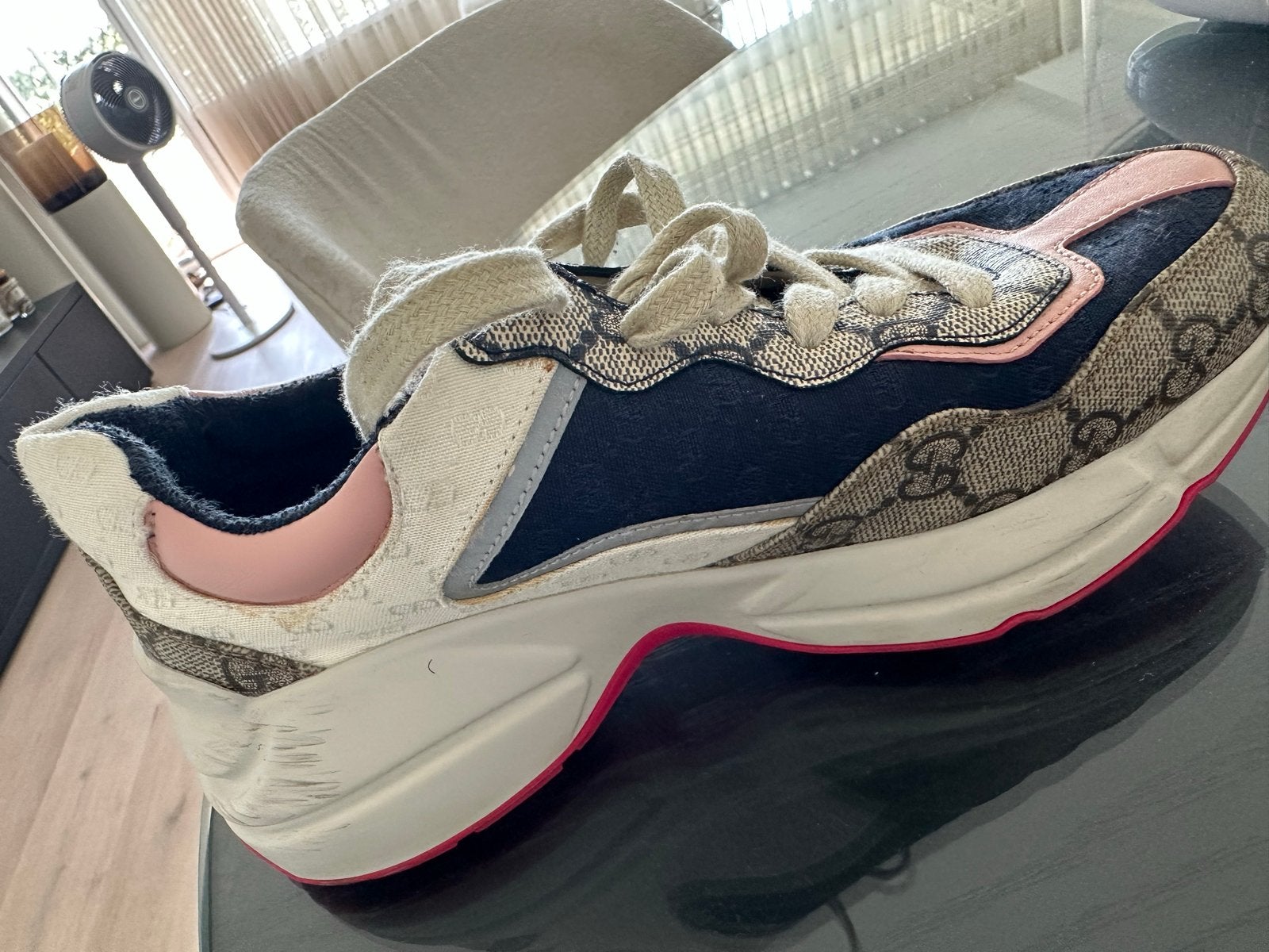 Originele Gucci sneakers - Maat 36,5, Ophalen of Verzenden, Gedragen, Bruin, Sneakers of Gympen