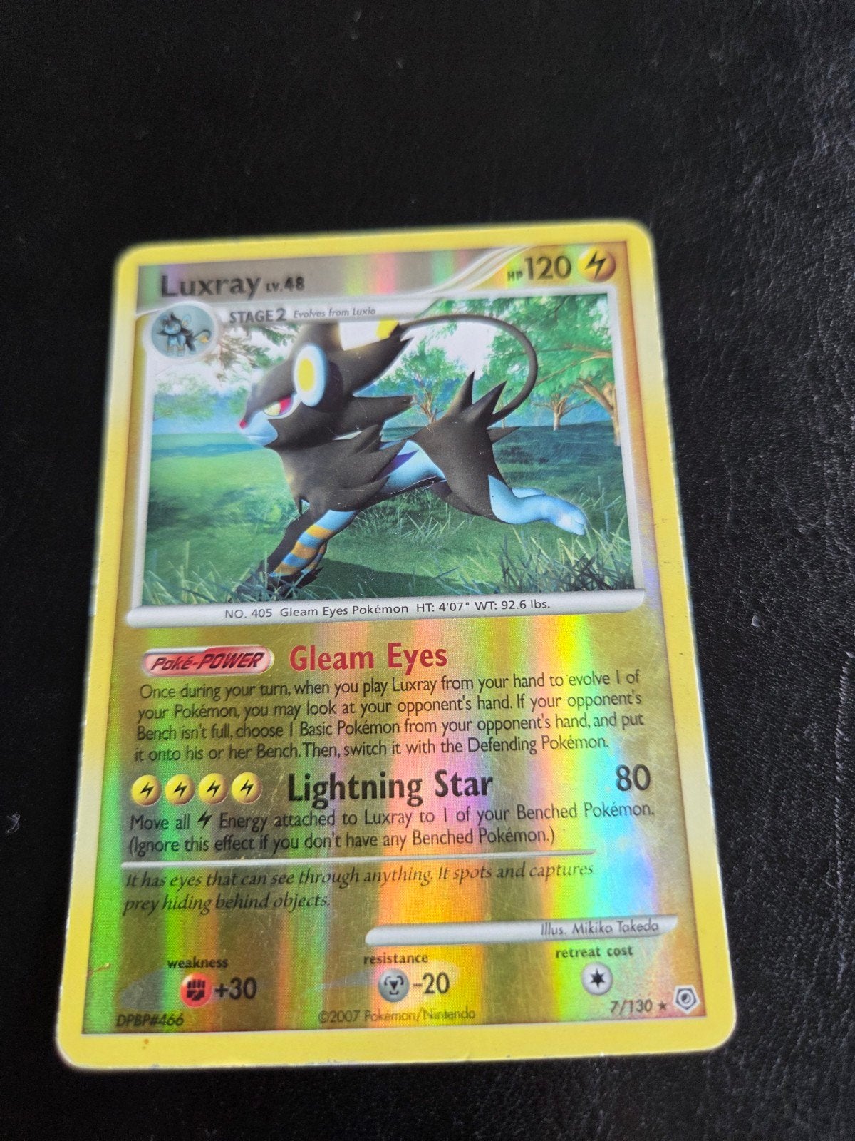 Pokémon Kaart Luxray LV.48 DPBP#466 Gleam Eyes Foil, Ophalen of Verzenden, Gebruikt, Losse kaart, Foil