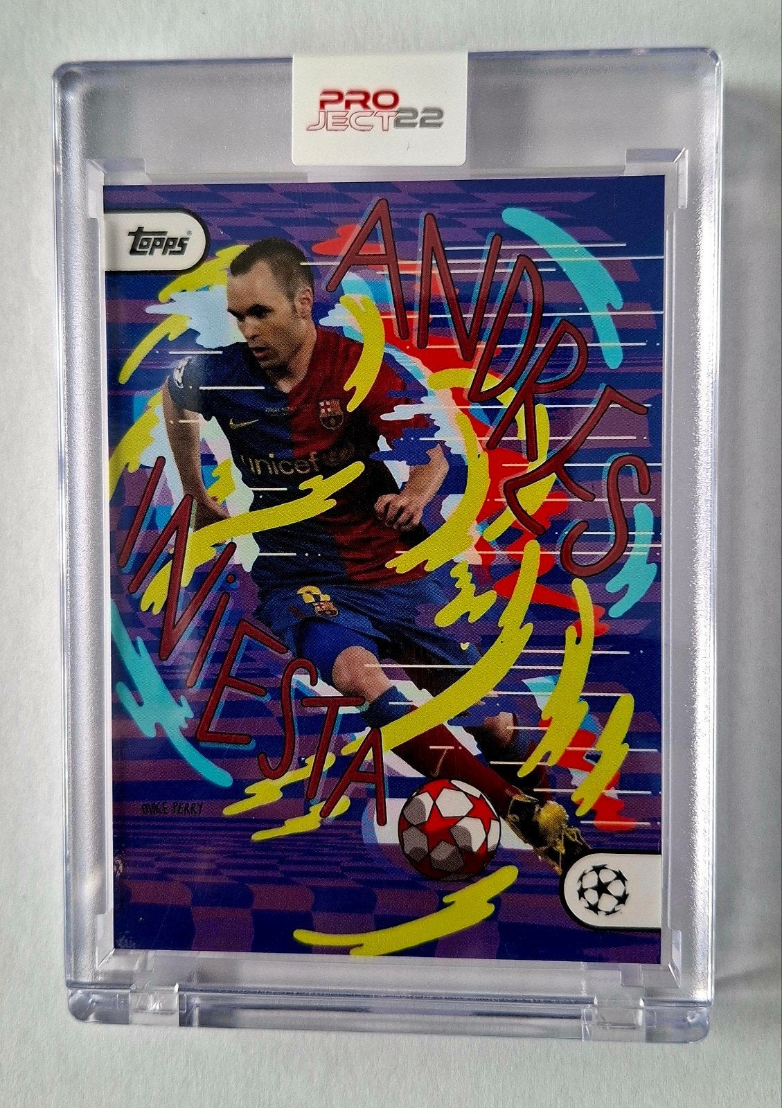 Topps Project 22 Andres Iniesta FC Barcelona kaart Sealed, Ophalen of Verzenden, Nieuw, Buitenlandse clubs, Spelerskaart