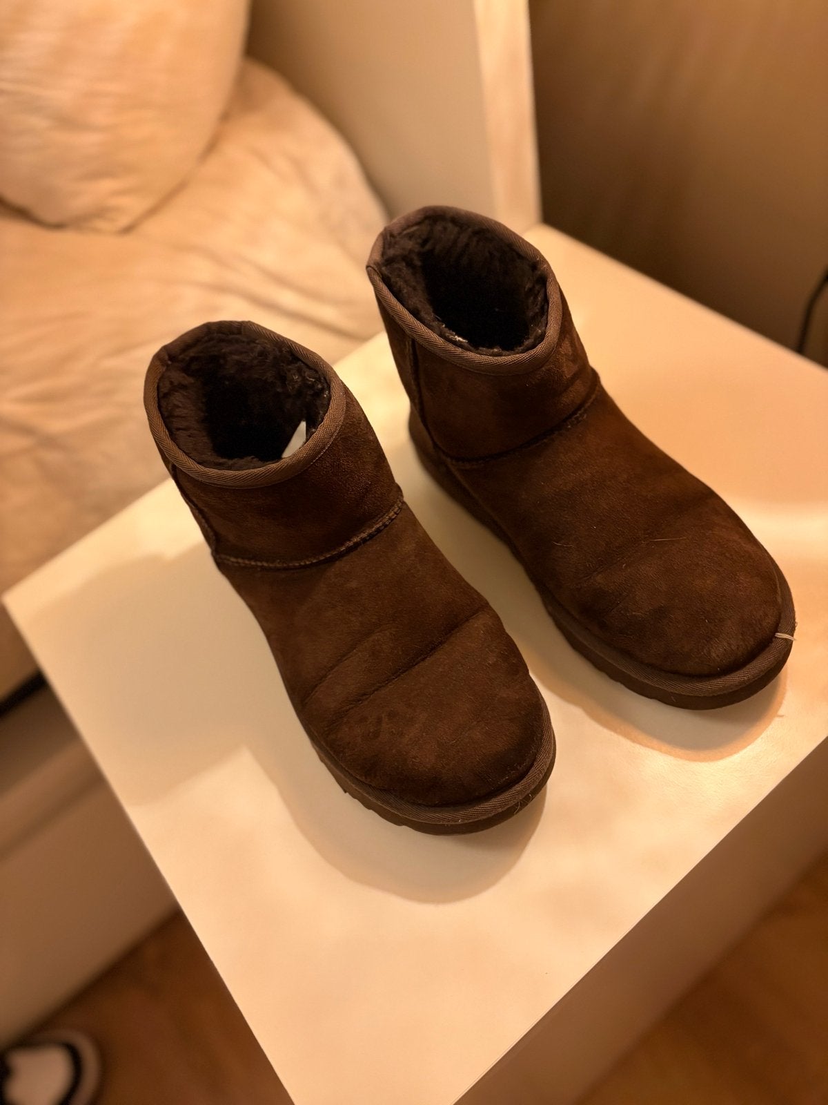 UGG Classic Mini Laarzen - Maat 38, Verzenden, Gedragen, Bruin, Lage of Enkellaarzen