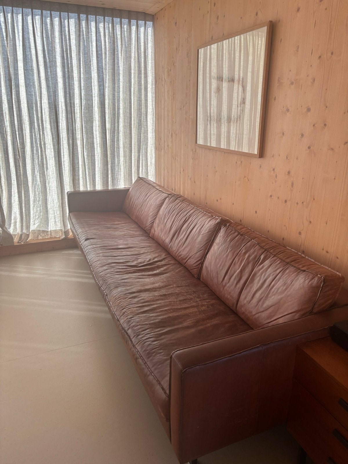 Loods 5 bank, 2,5 zits, 3m lang, Huis en Inrichting, Banken | Bankstellen, Ophalen, Gebruikt, 300 cm of meer, Rechte bank